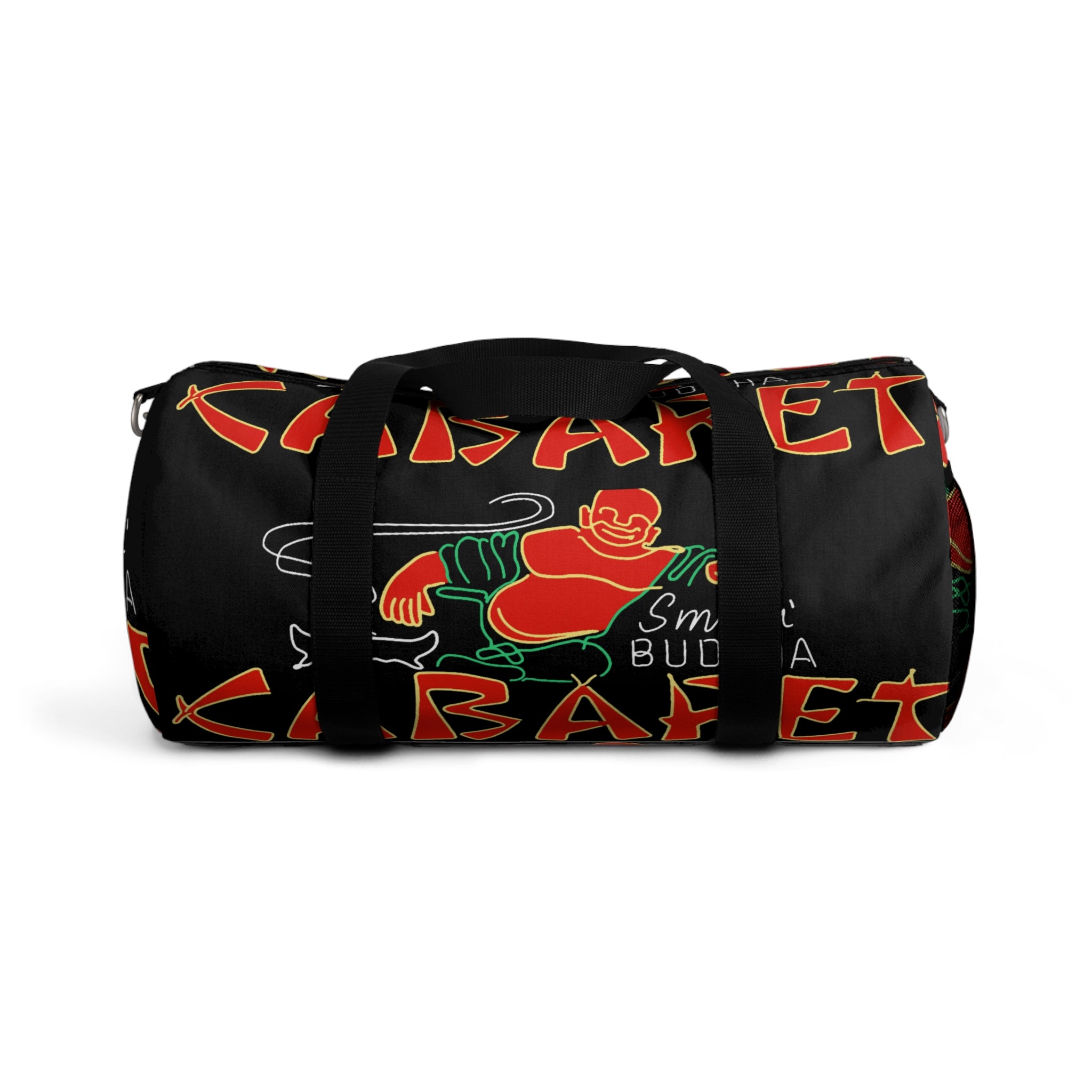Retro Cabaret Duffel Bag — Neon Smokin' Buddha Travel Gym Bag