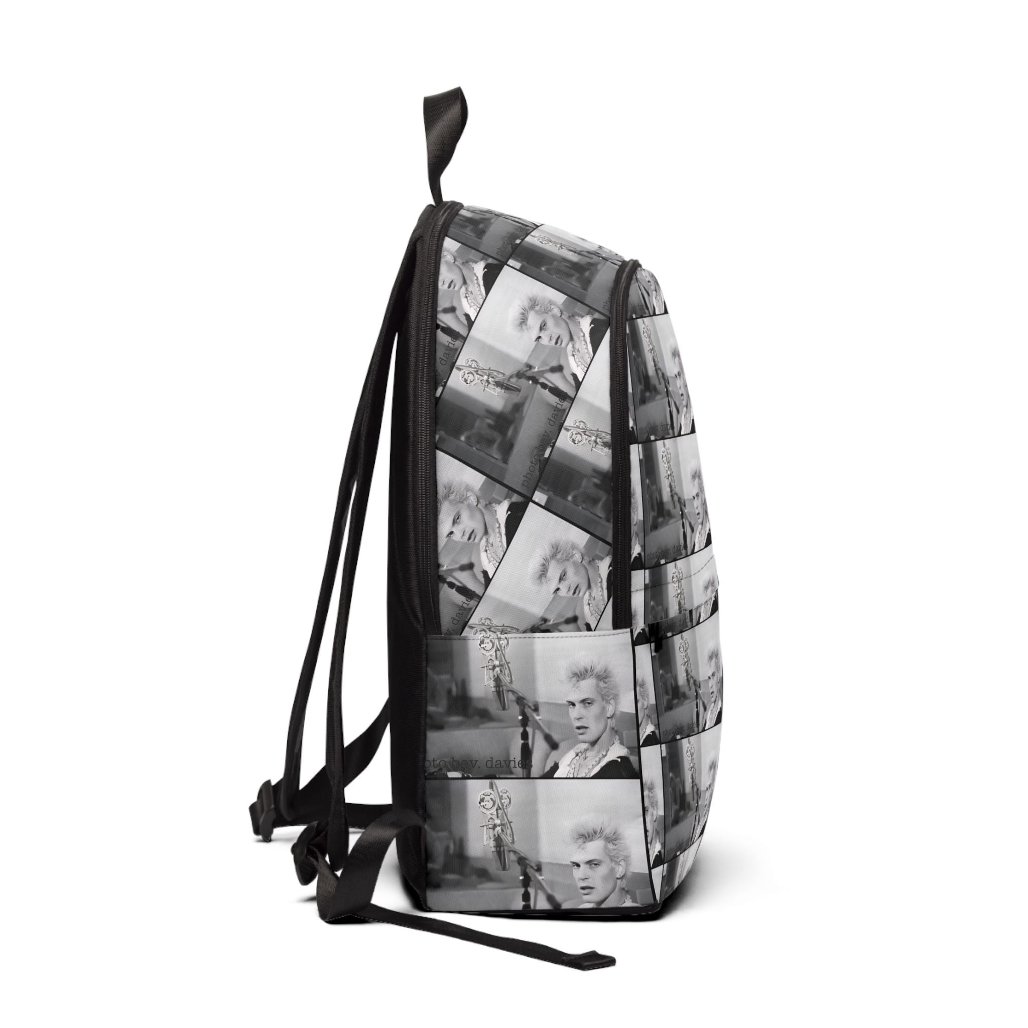Vintage Portrait Pattern Backpack – Retro Black & White Photo Print Backpack