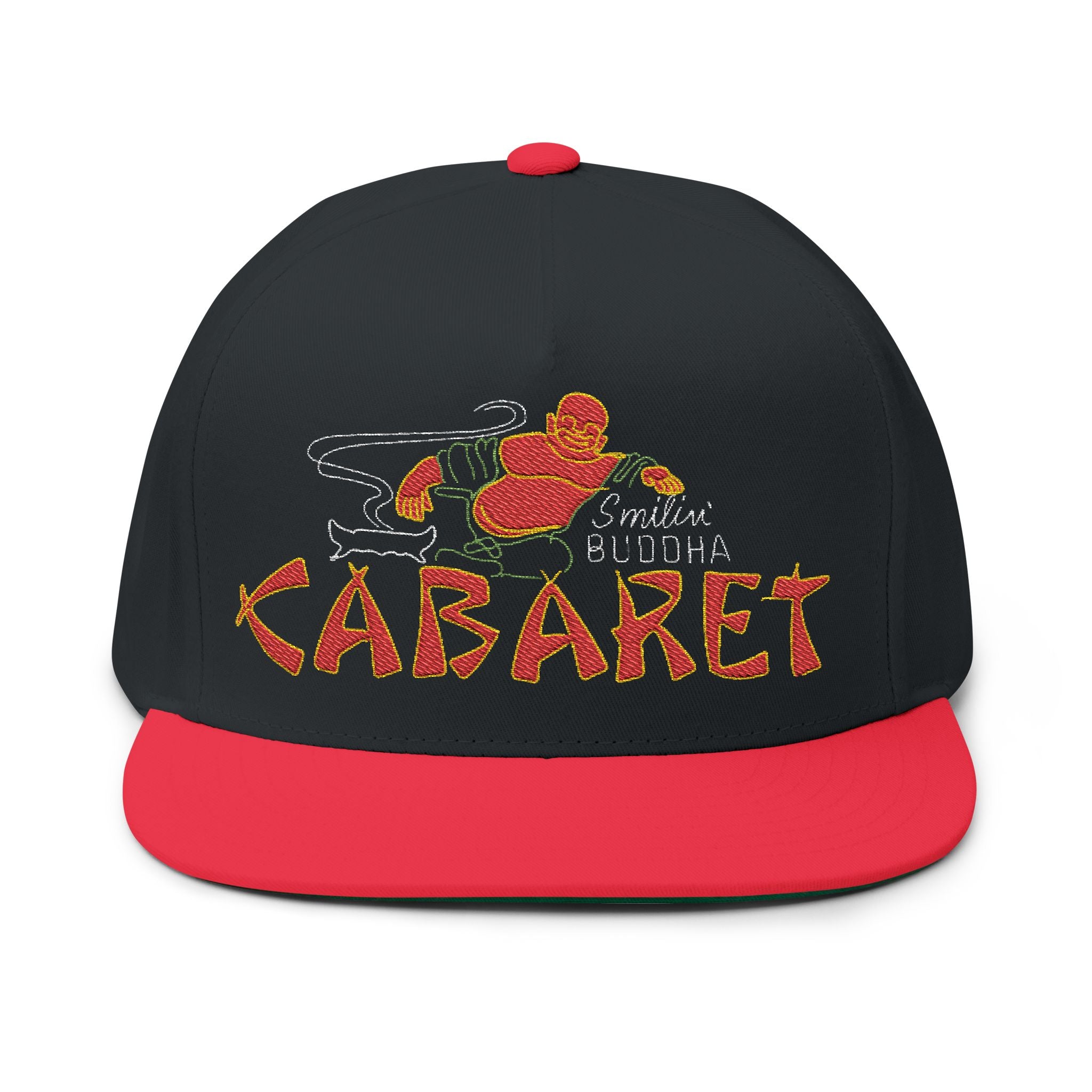 Kabaret Embroidered Flat Bill Cap – Buddha Lounge Streetwear Snapback