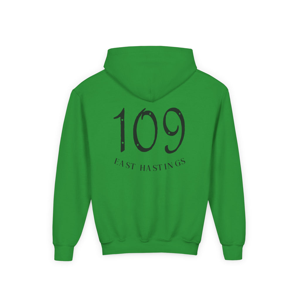 Youth Hoodie – SBC Restaurant Graphic Hoodie with '109 Last Hastings' Back Print