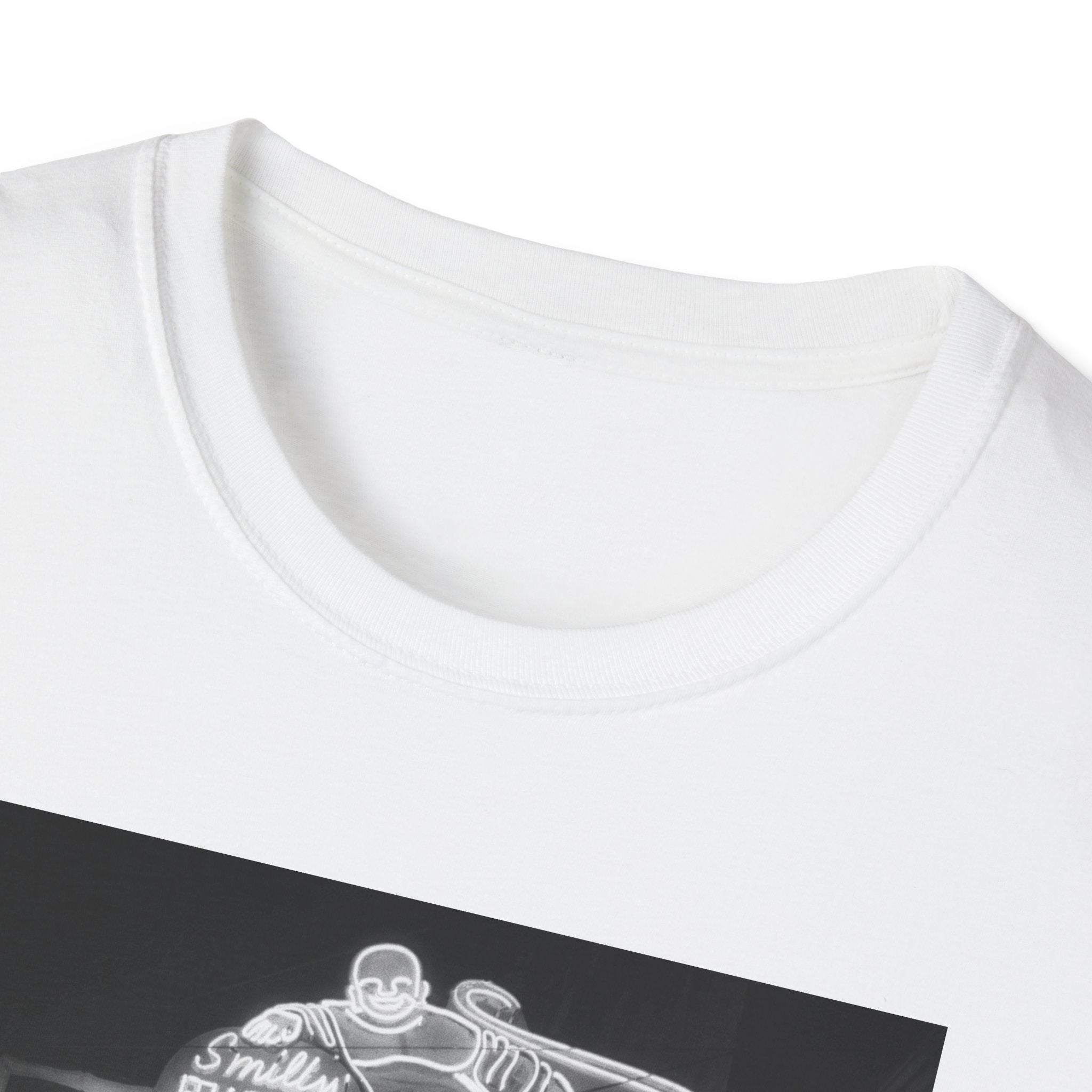 Cabaret Neon Sign T-Shirt — Vintage Black & White Nightlife Tee