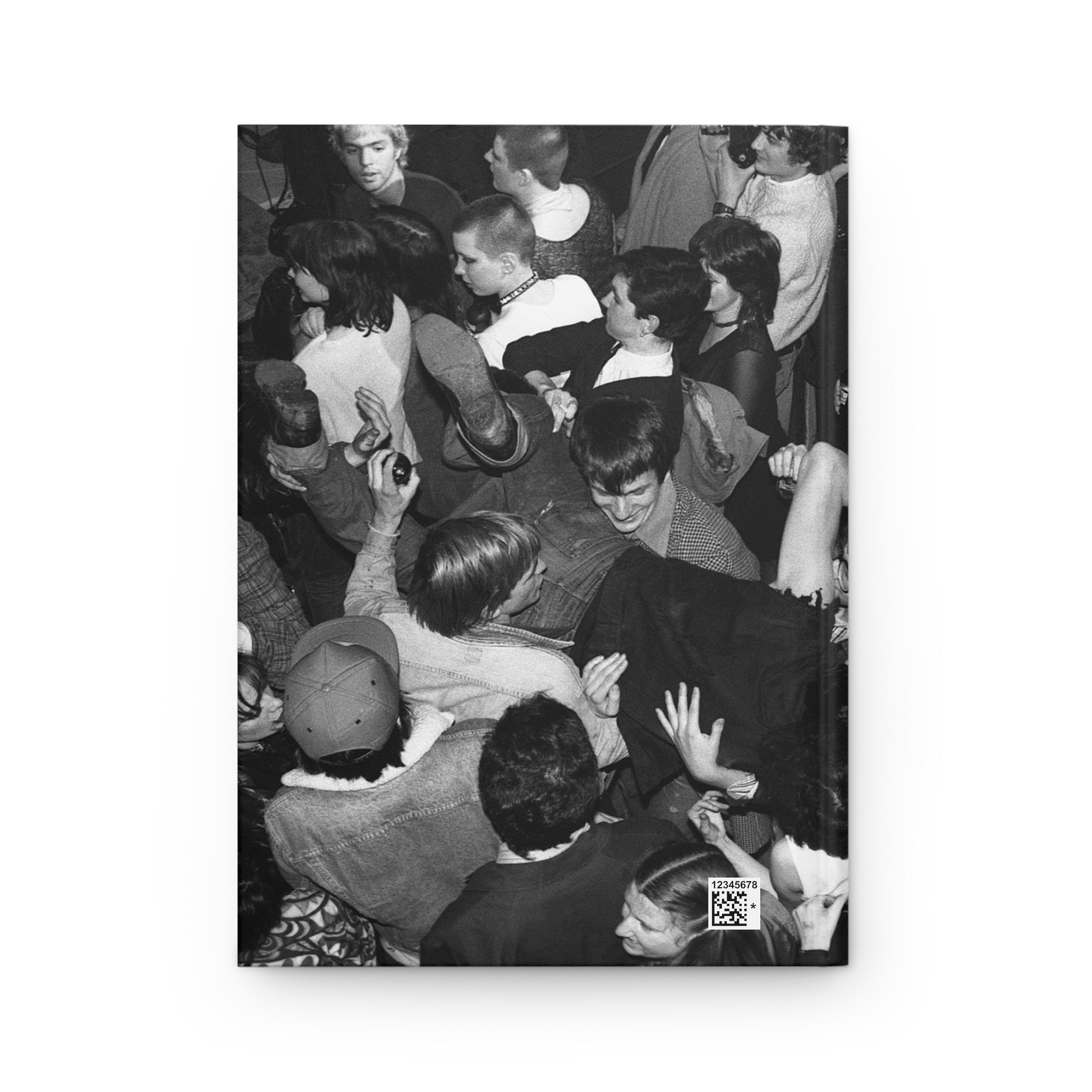 Hardcover Journal — Vintage Black & White Crowd Photo Notebook for Writers, Photographers & Retro Aesthetic Gifts