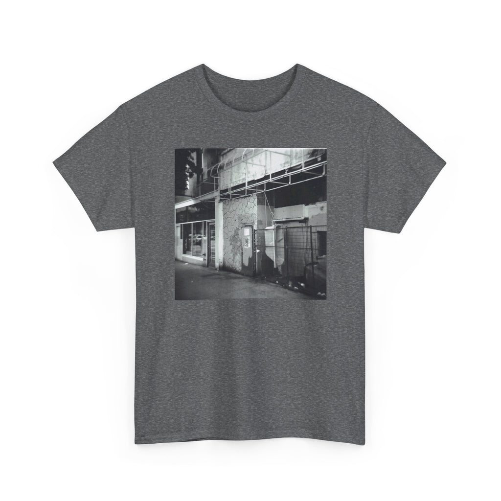 Urban Alleyway Photo Tee — Black & White Street Scene T-Shirt
