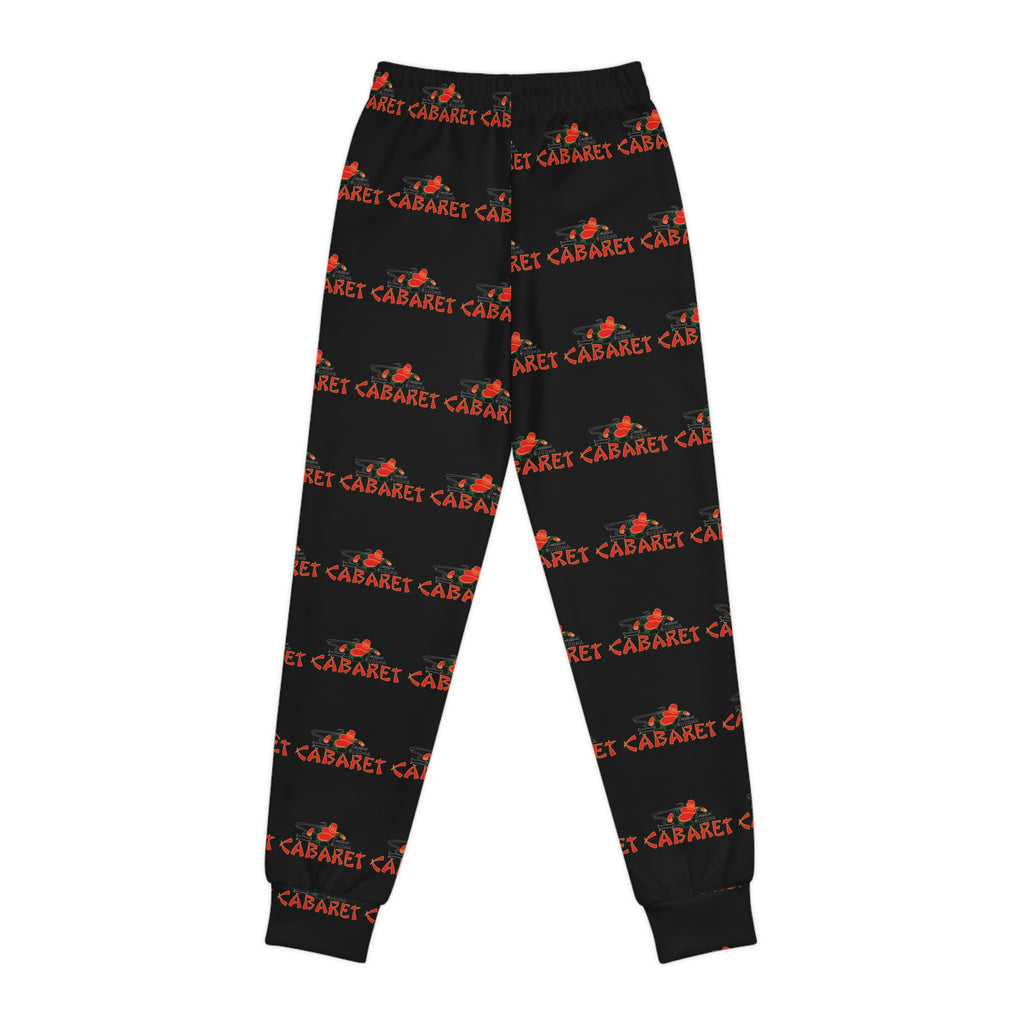 Youth Joggers — Black & Red 'Cabaret' All-Over Print Kids Sweatpants