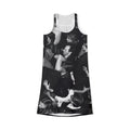 Black & White Crowd Photo Racerback Dress