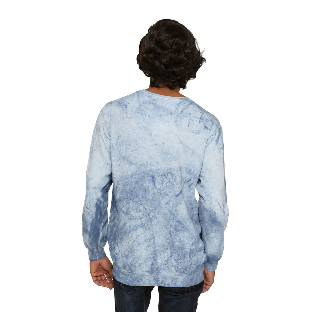 Marble Tie-Dye Crewneck Sweatshirt with Smiling Bee Logo