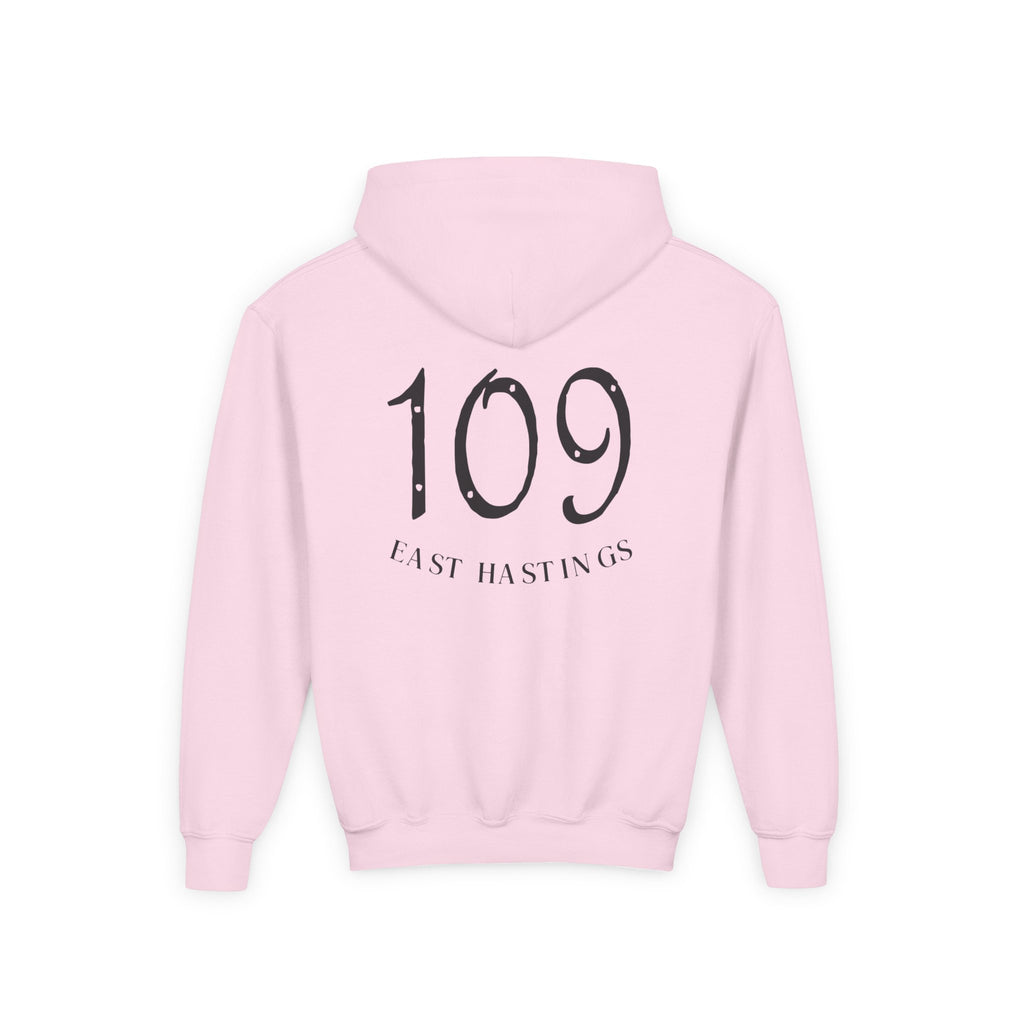 Youth Hoodie – SBC Restaurant Graphic Hoodie with '109 Last Hastings' Back Print