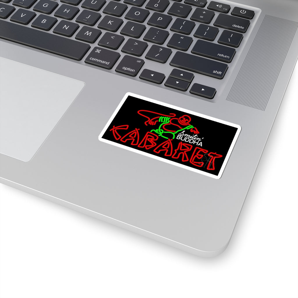 Smilin' Buddha Cabaret Neon-Style Kiss-Cut Sticker