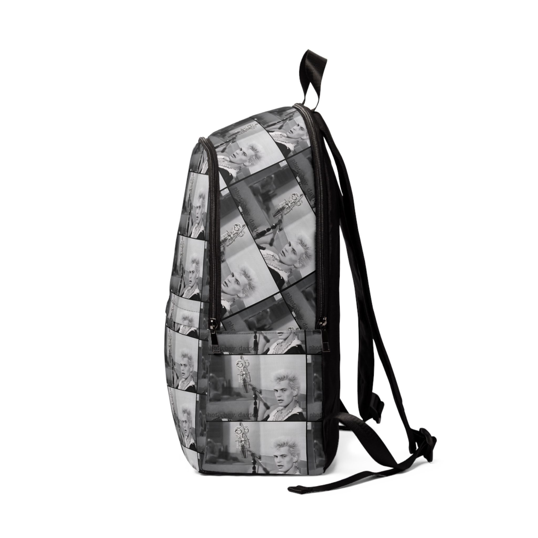 Vintage Portrait Pattern Backpack – Retro Black & White Photo Print Backpack