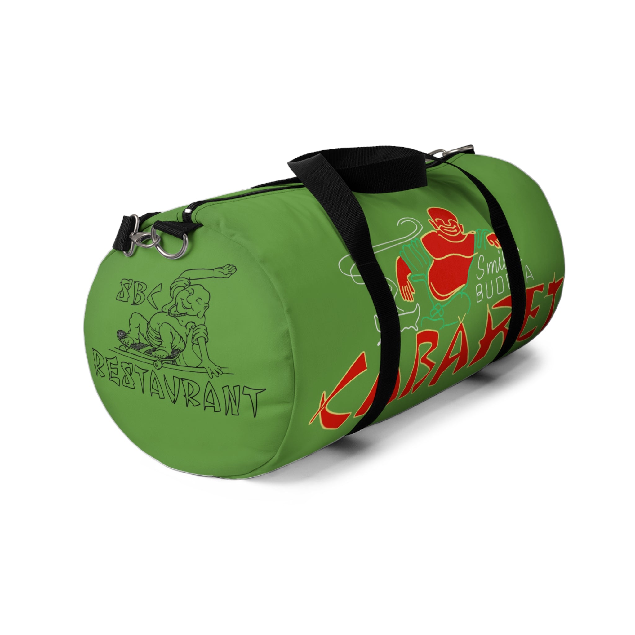 Cabaret Graphic Duffel Bag – Retro Green 'Cabaret' Travel & Gym Bag