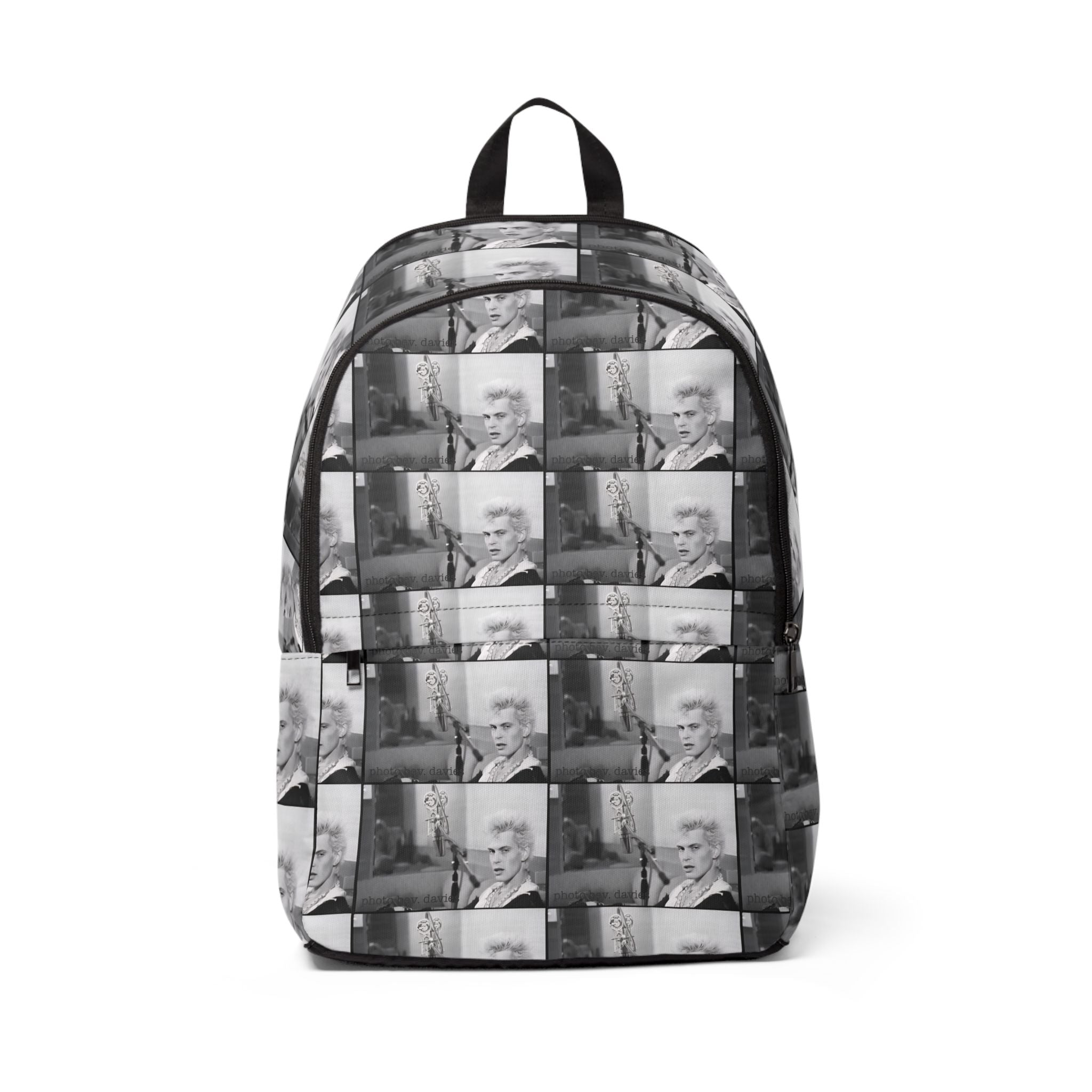 Vintage Portrait Pattern Backpack – Retro Black & White Photo Print Backpack