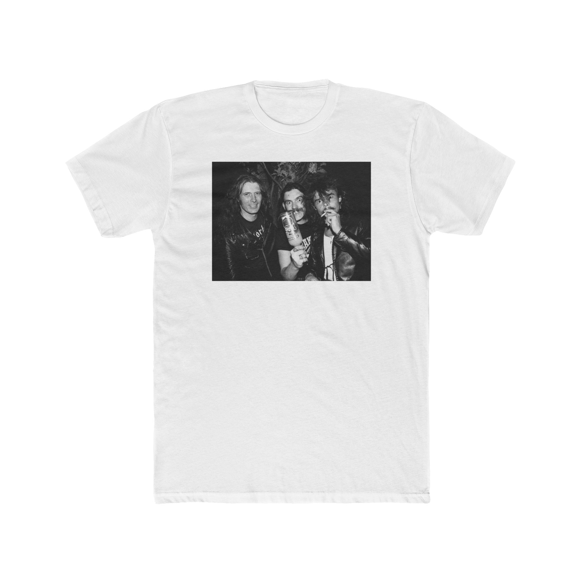 Vintage Black & White Band Photo Tee — Retro Rock Concert T-Shirt