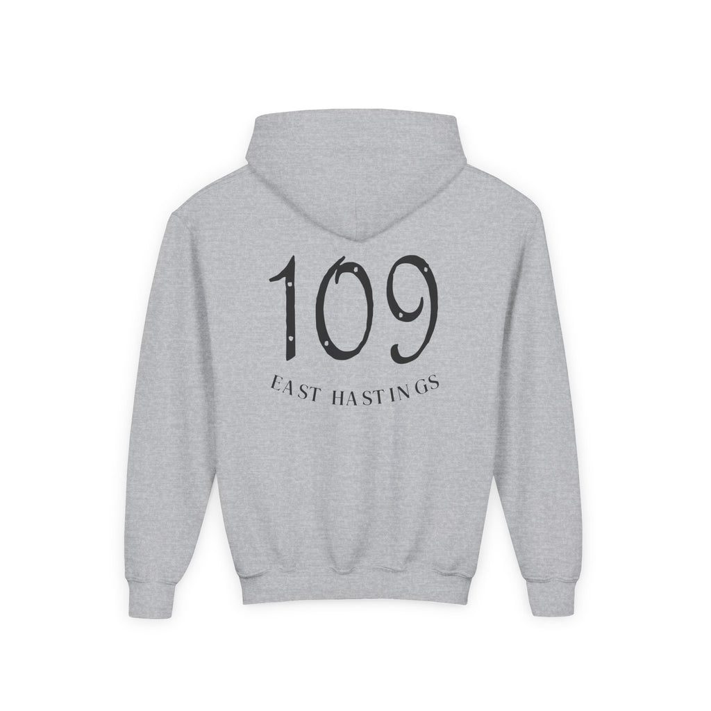 Youth Hoodie – SBC Restaurant Graphic Hoodie with '109 Last Hastings' Back Print