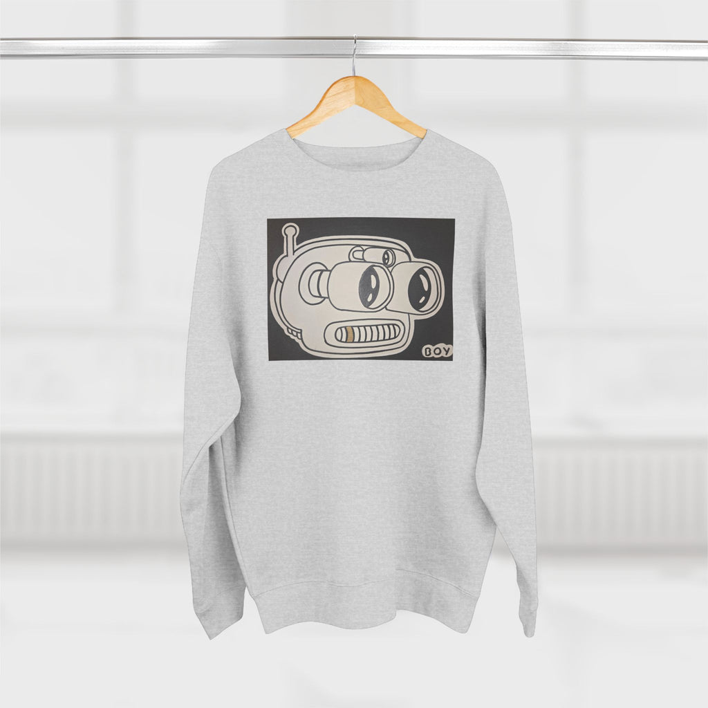 Retro Robot Crewneck Sweatshirt — Vintage Cartoon Bender Design
