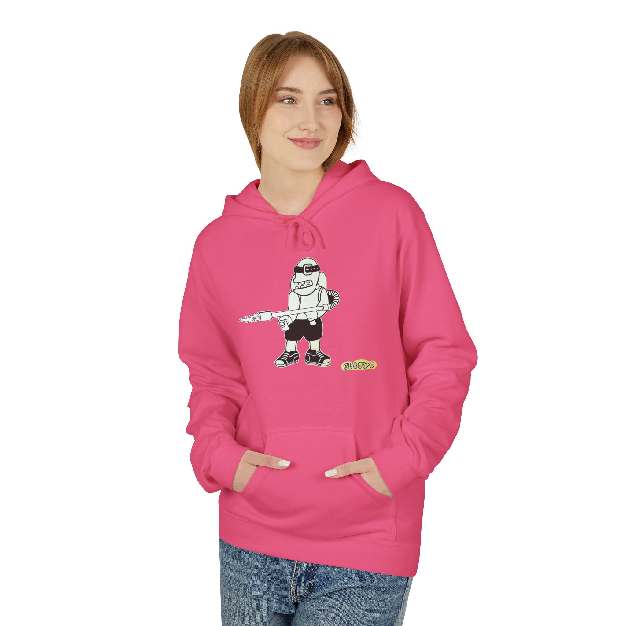 Space Robot Hoodie — Cute Astronaut Character Graphic Pullover