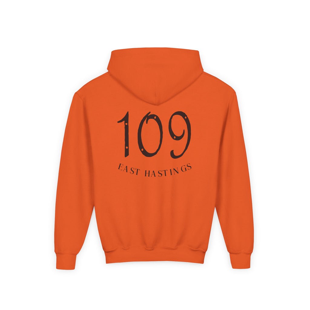 Youth Hoodie – SBC Restaurant Graphic Hoodie with '109 Last Hastings' Back Print