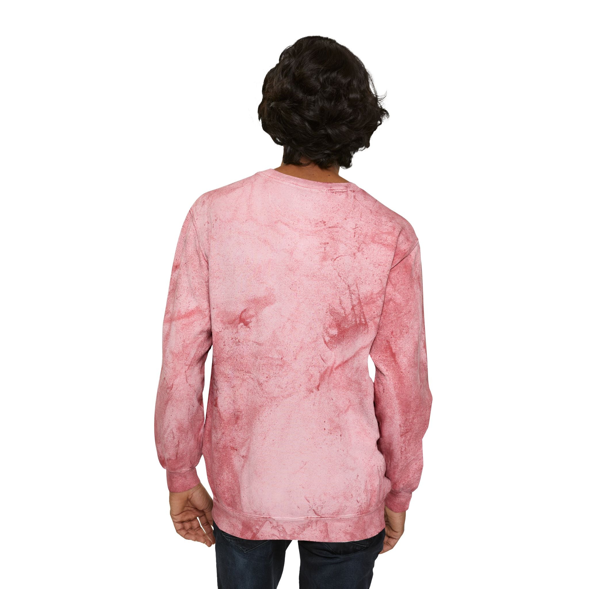 Marble Tie-Dye Crewneck Sweatshirt with Smiling Bee Logo