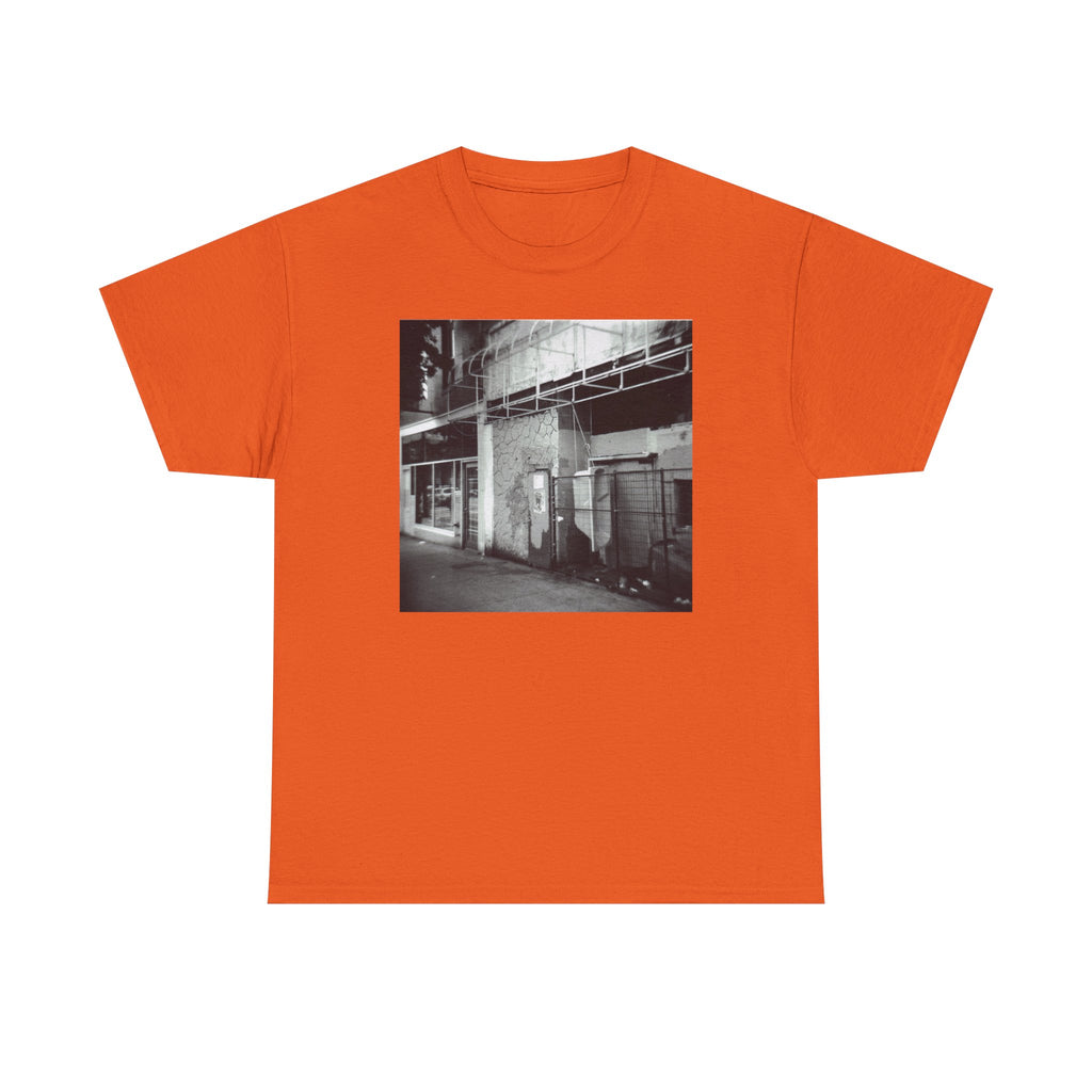 Urban Alleyway Photo Tee — Black & White Street Scene T-Shirt