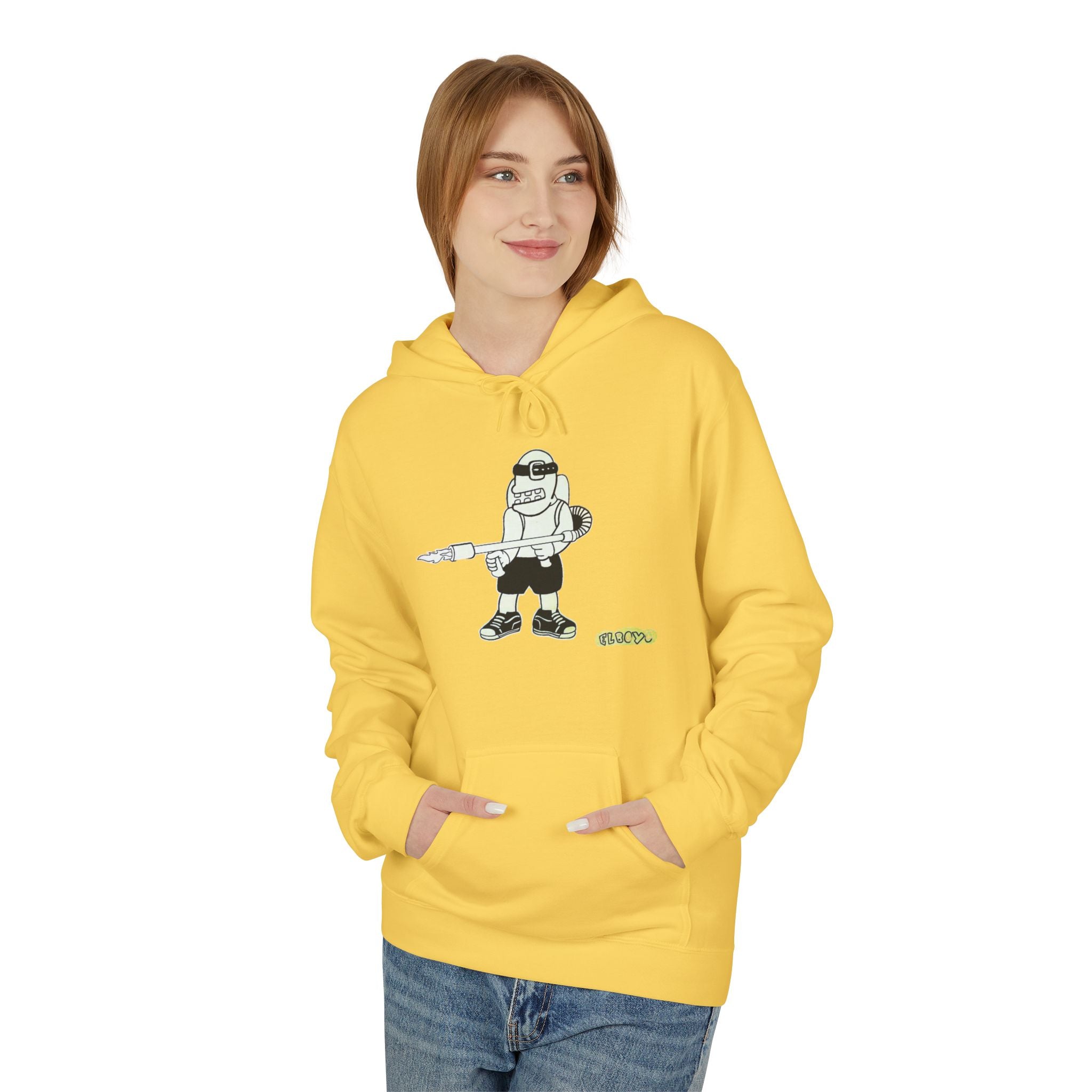 Space Robot Hoodie — Cute Astronaut Character Graphic Pullover