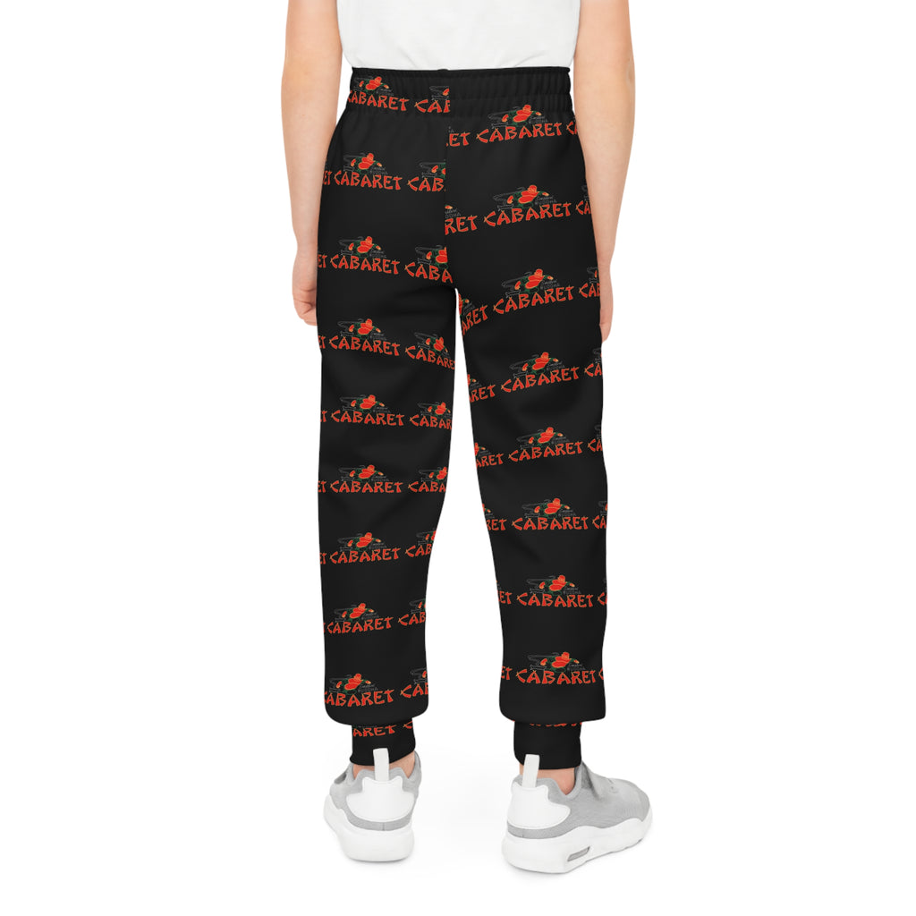 Youth Joggers — Black & Red 'Cabaret' All-Over Print Kids Sweatpants