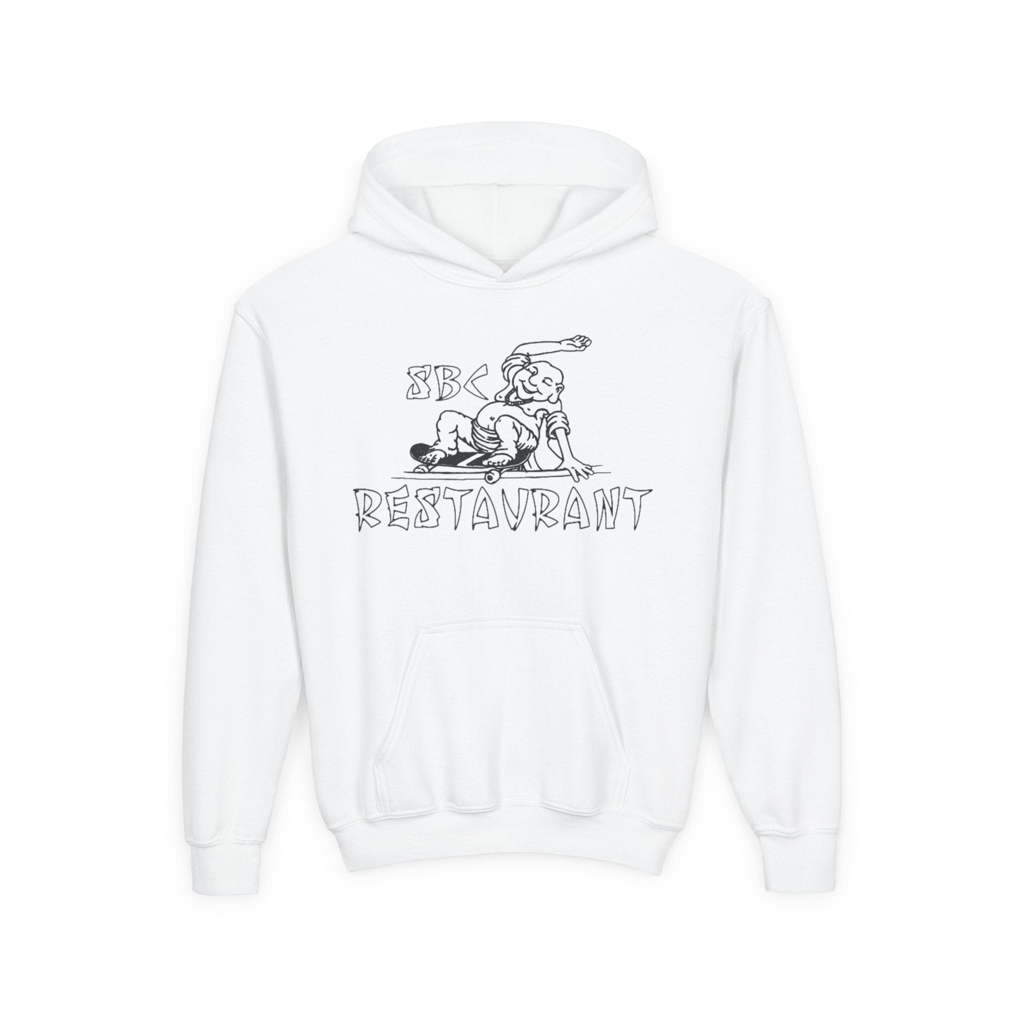 Youth Hoodie – SBC Restaurant Graphic Hoodie with '109 Last Hastings' Back Print