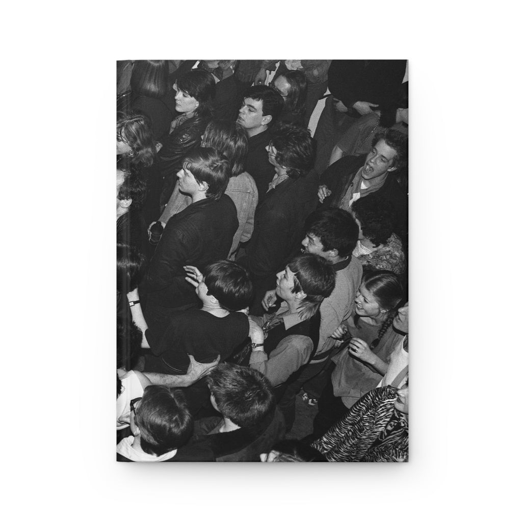 Hardcover Journal — Vintage Black & White Crowd Photo Notebook for Writers, Photographers & Retro Aesthetic Gifts