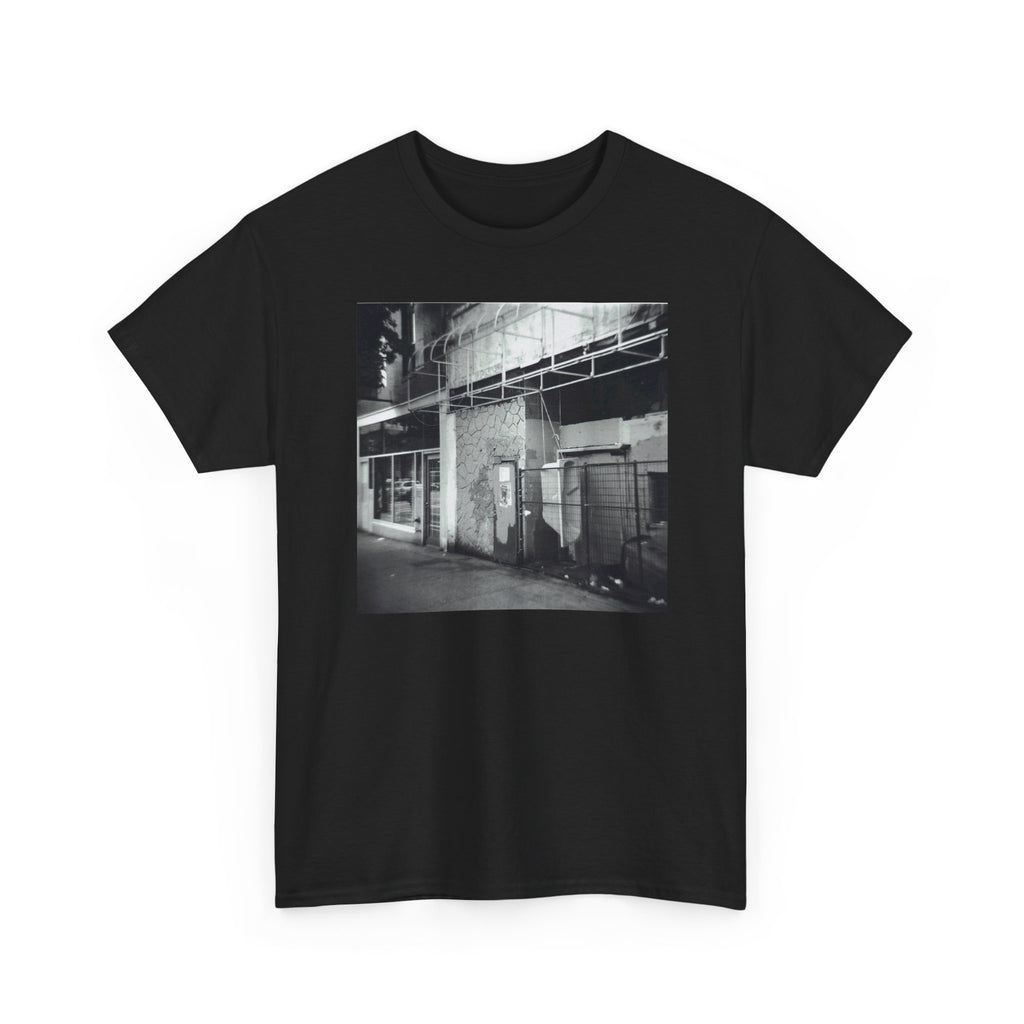 Urban Alleyway Photo Tee — Black & White Street Scene T-Shirt