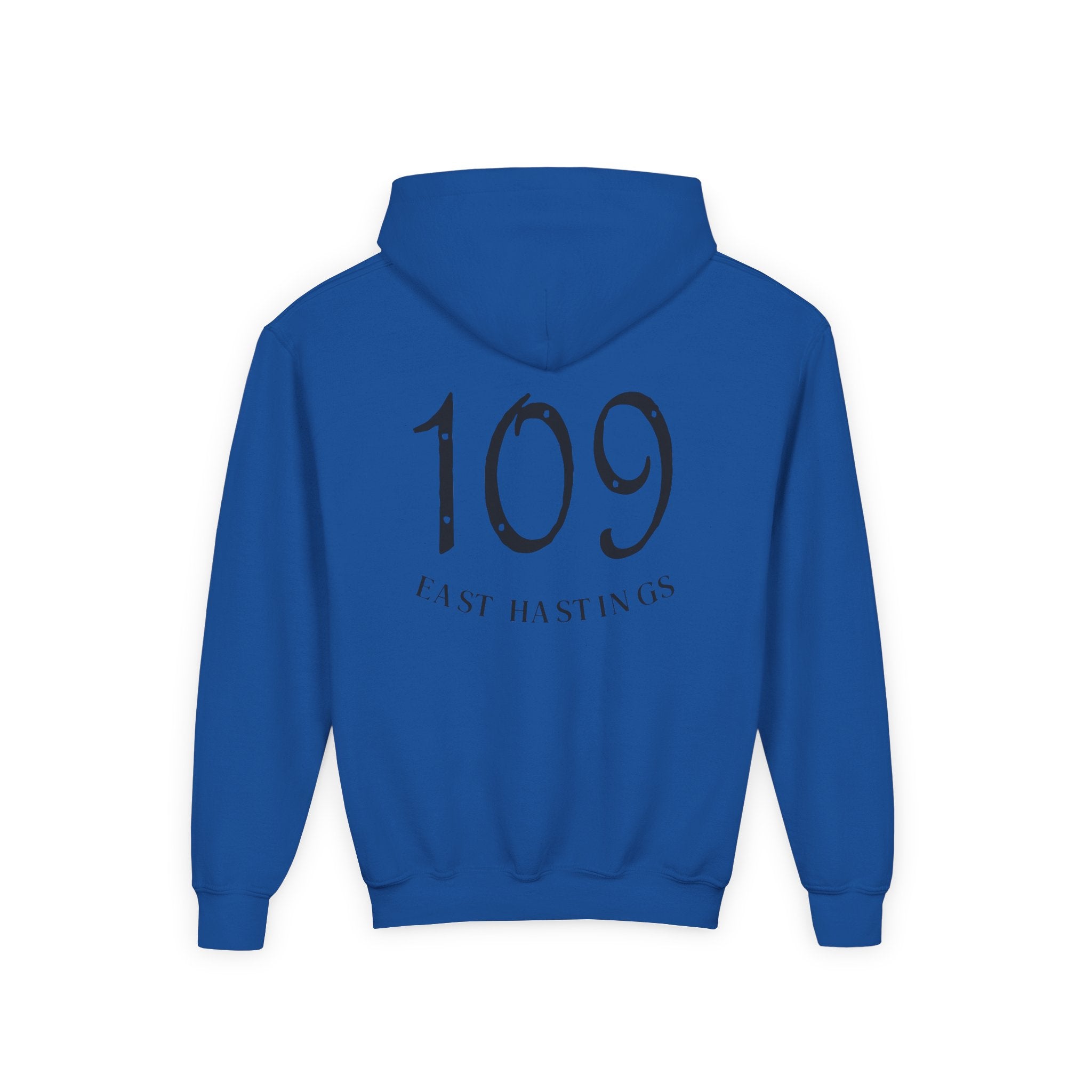 Youth Hoodie – SBC Restaurant Graphic Hoodie with '109 Last Hastings' Back Print