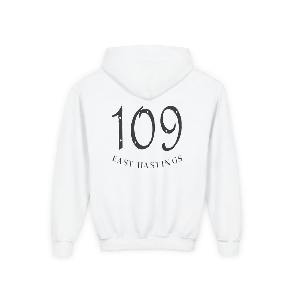 Youth Hoodie – SBC Restaurant Graphic Hoodie with '109 Last Hastings' Back Print