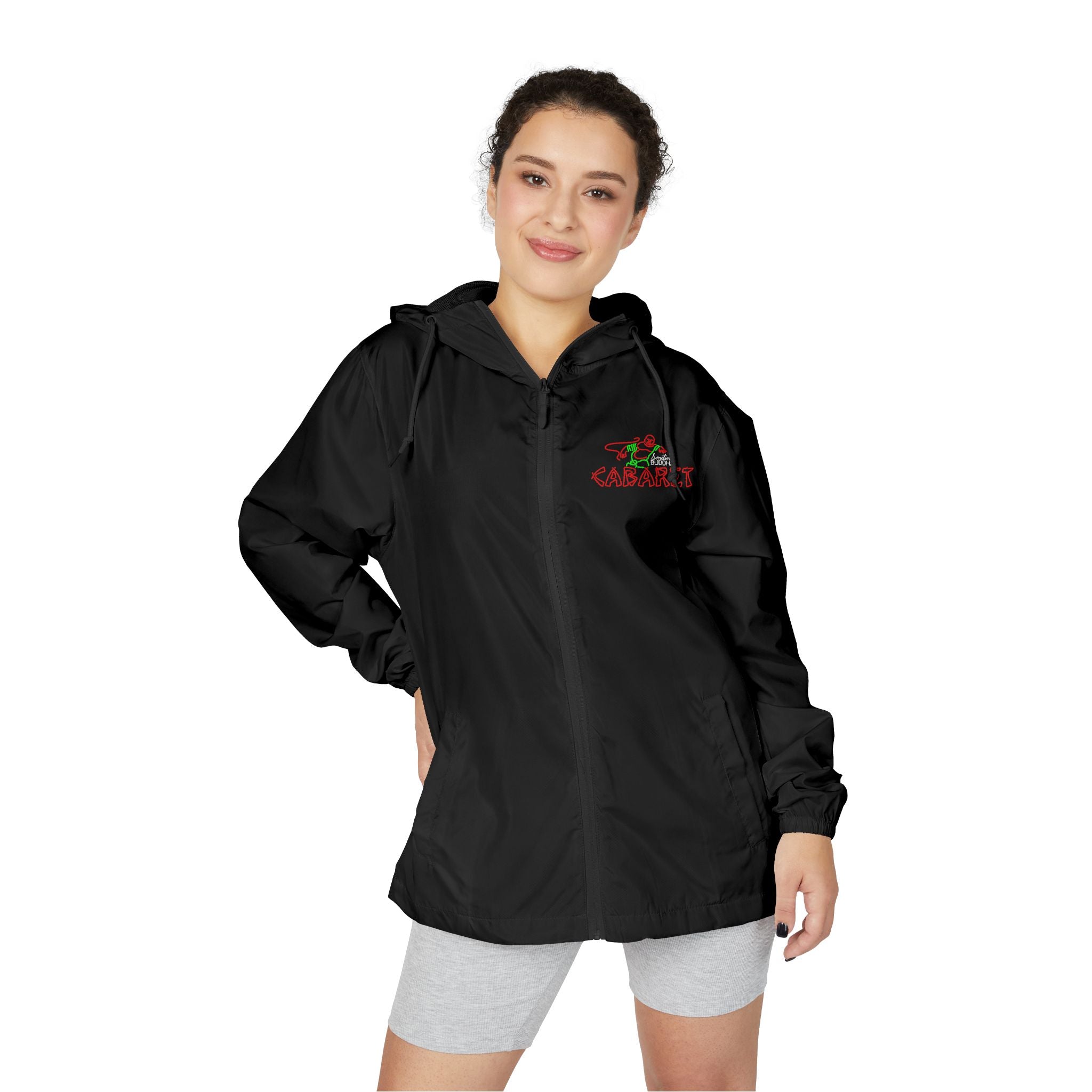Cabaret Windbreaker Jacket — Colorful Retro Broadway Graphic