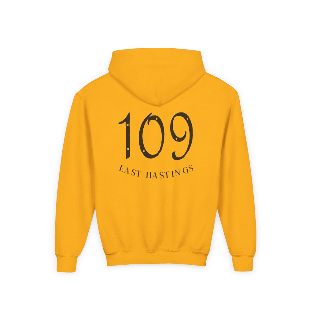 Youth Hoodie – SBC Restaurant Graphic Hoodie with '109 Last Hastings' Back Print