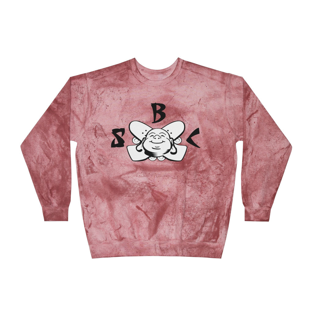 Marble Tie-Dye Crewneck Sweatshirt with Smiling Bee Logo