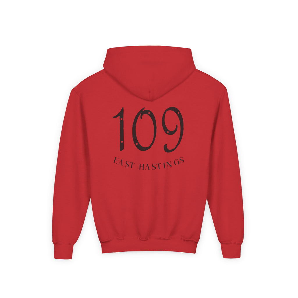 Youth Hoodie – SBC Restaurant Graphic Hoodie with '109 Last Hastings' Back Print