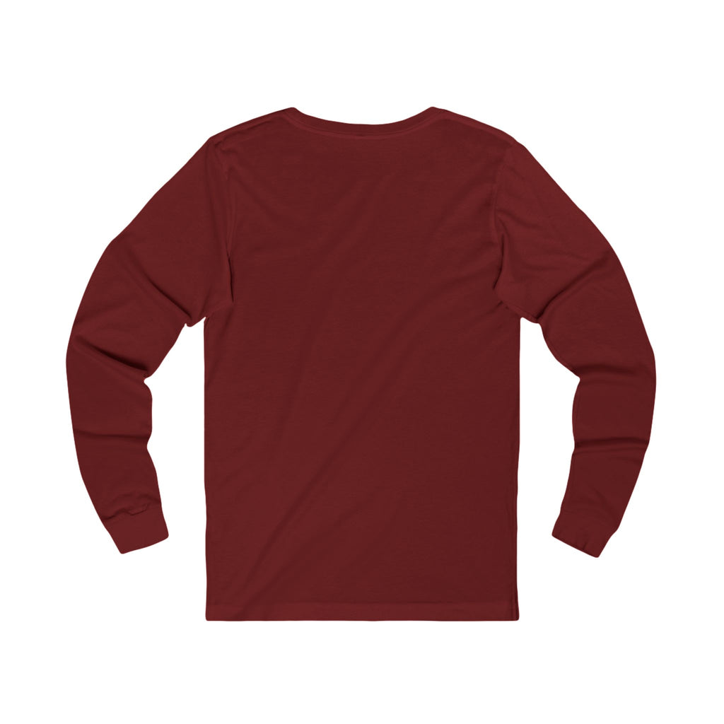 Long Sleeve Tee - Cute Dino Surf Graphic (Palm Trees, 'Surf' Design)