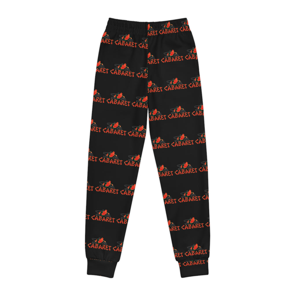 Youth Joggers — Black & Red 'Cabaret' All-Over Print Kids Sweatpants