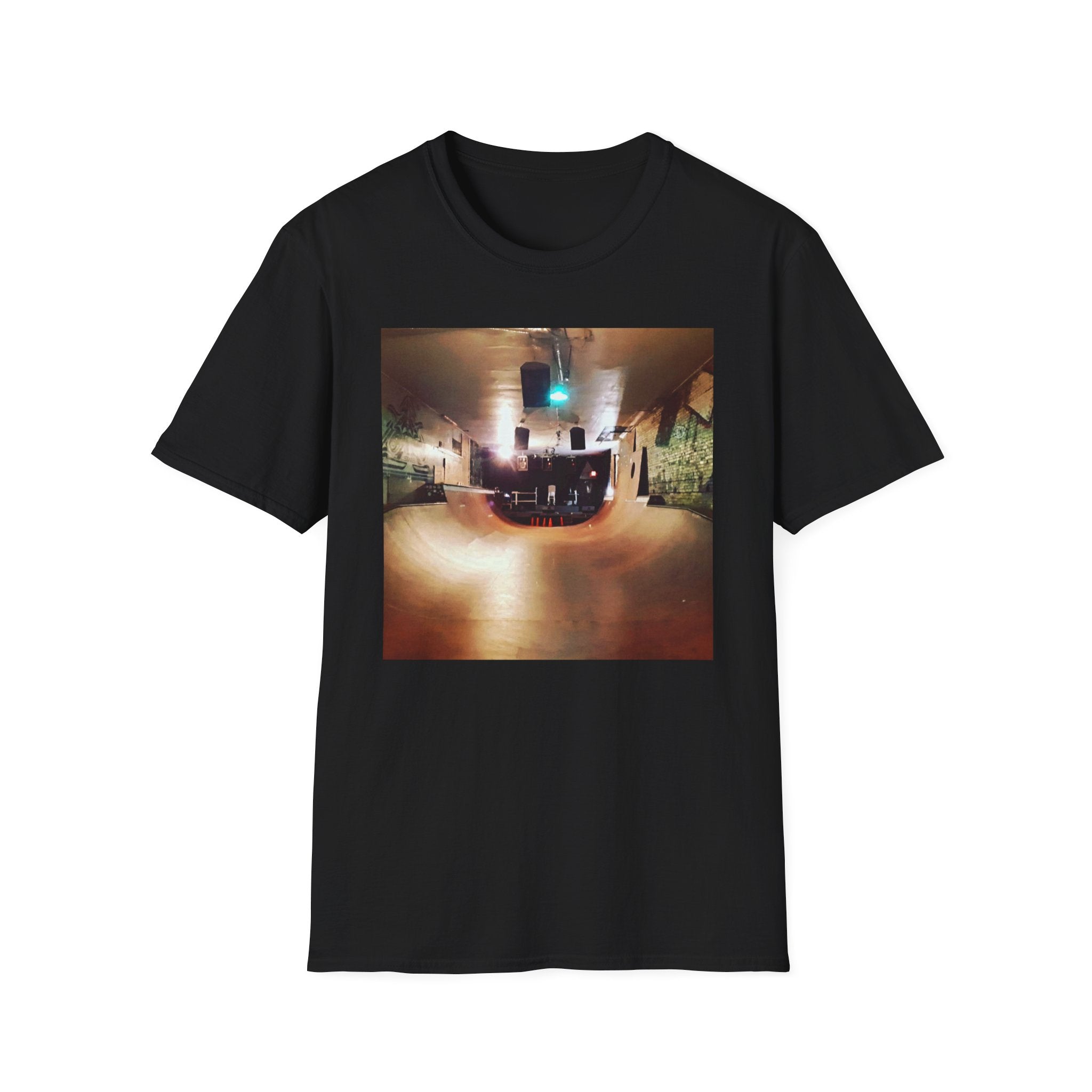Vintage Skatepark Photo Tee — Retro Skateboarding Graphic T-Shirt