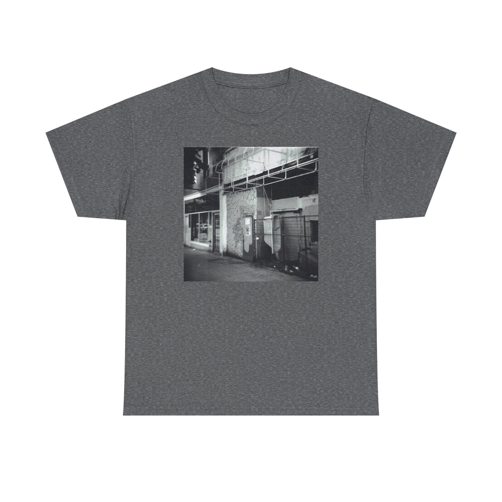 Urban Alleyway Photo Tee — Black & White Street Scene T-Shirt