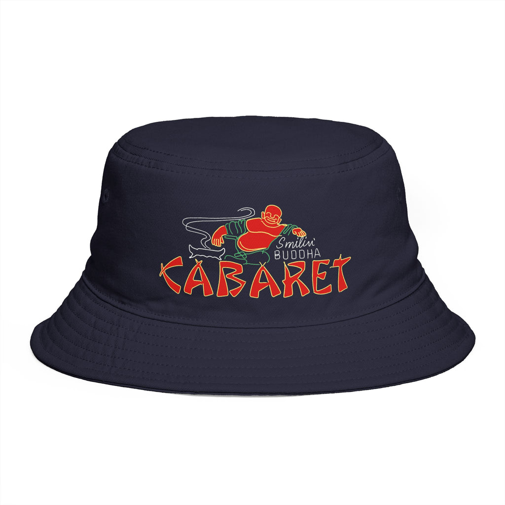 Bucket Hat — Retro 'Smokin' Buddha Cabaret' Embroidered Festival Hat
