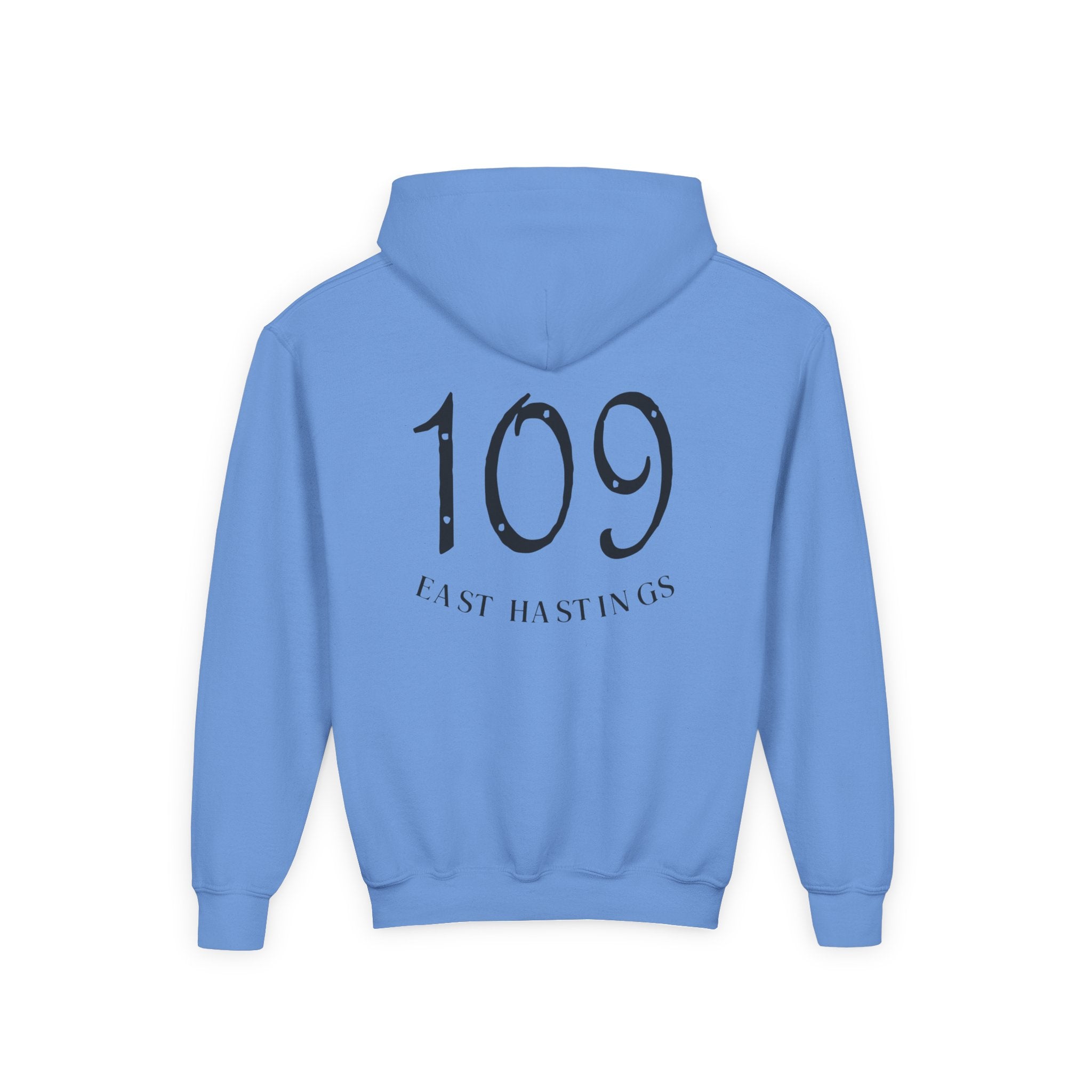 Youth Hoodie – SBC Restaurant Graphic Hoodie with '109 Last Hastings' Back Print