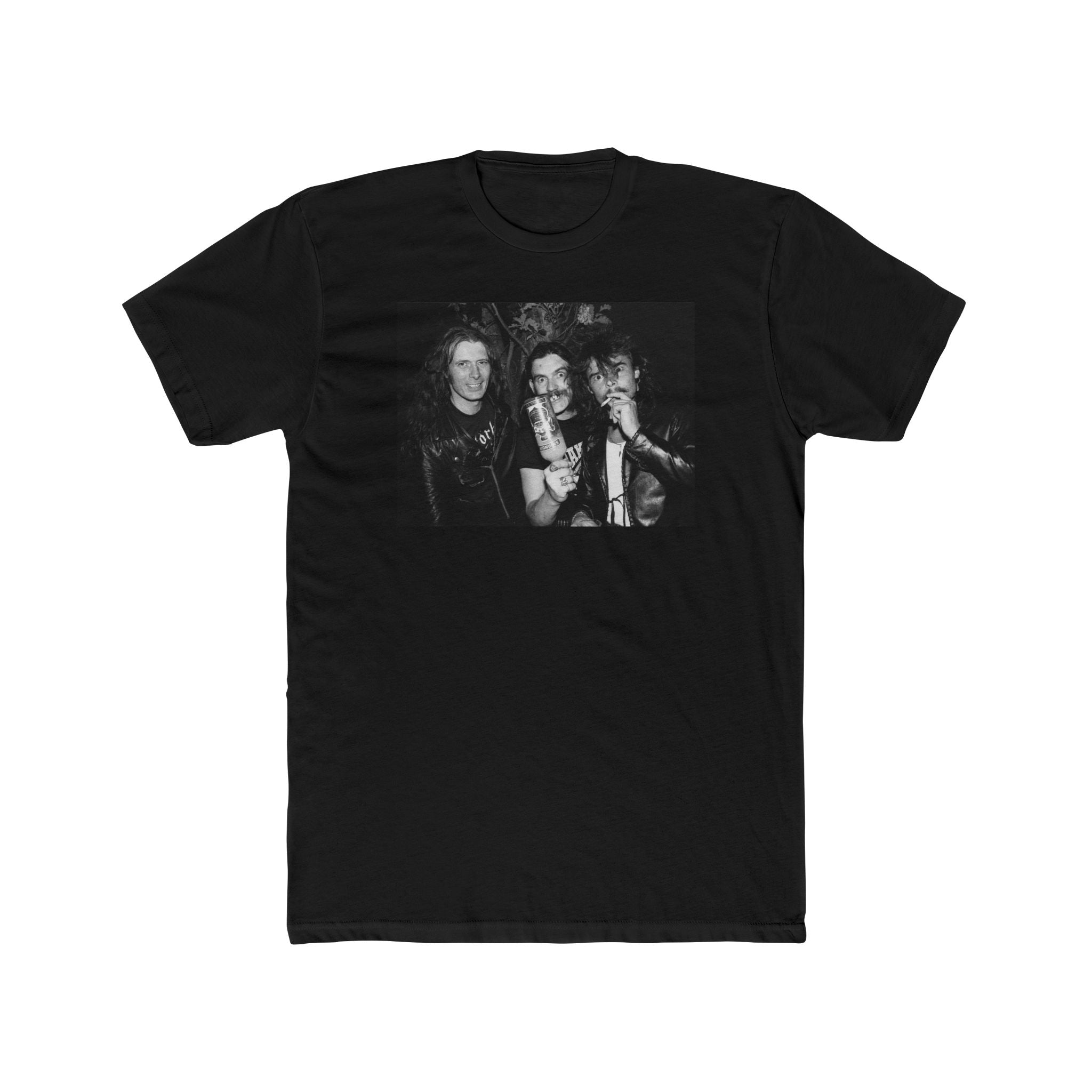 Vintage Black & White Band Photo Tee — Retro Rock Concert T-Shirt