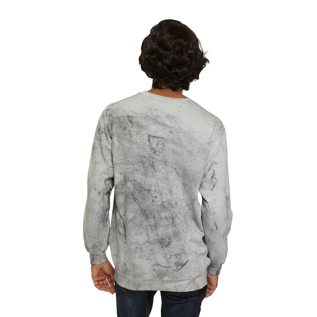 Marble Tie-Dye Crewneck Sweatshirt with Smiling Bee Logo