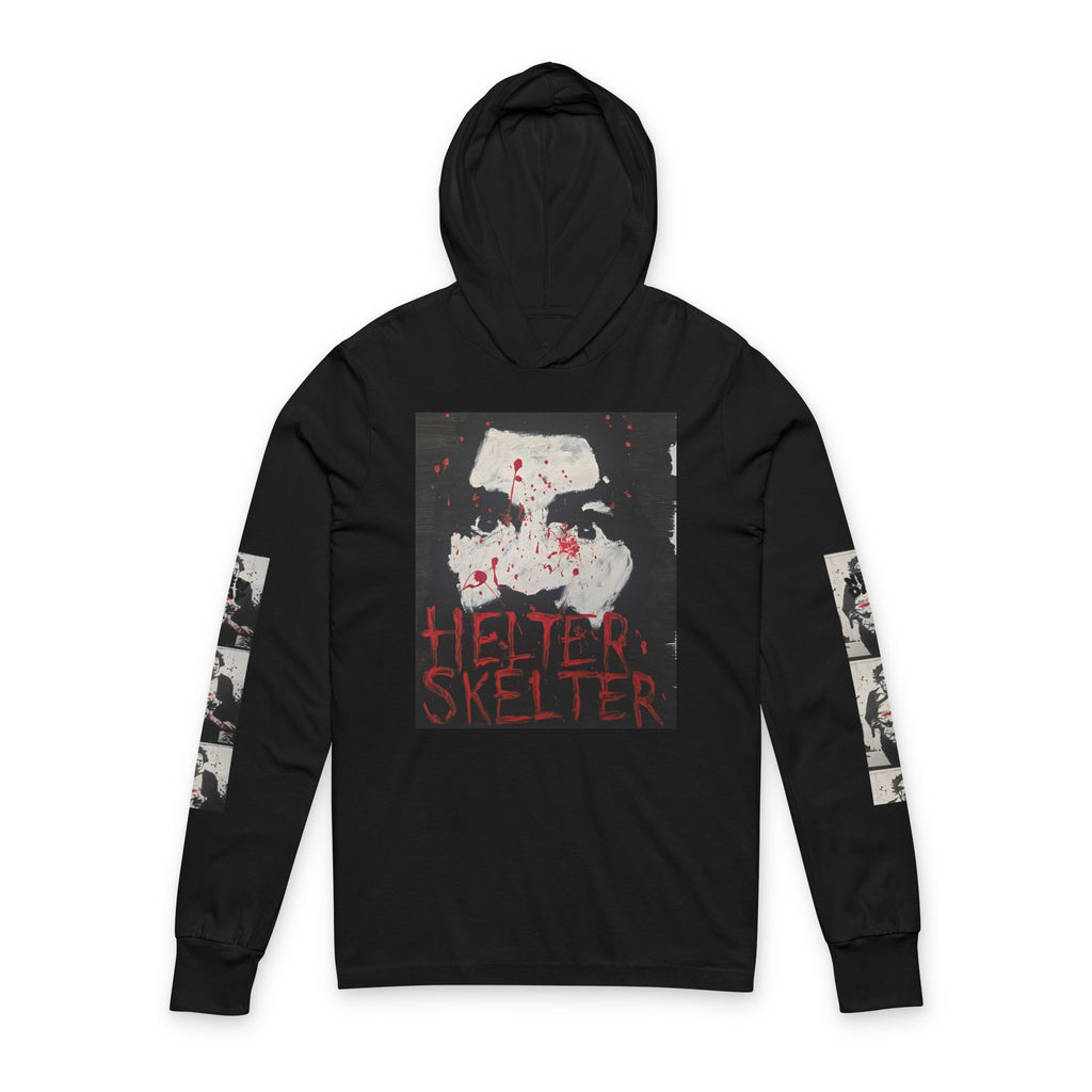 Helter Skelter Graphic Hoodie Tee — 'New Day' Long Sleeve Hooded Shirt