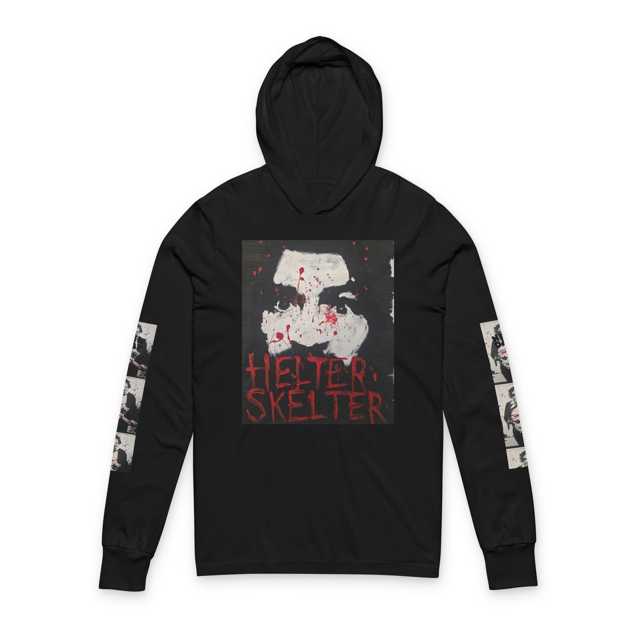 Helter Skelter Graphic Hoodie Tee — 'New Day' Long Sleeve Hooded Shirt
