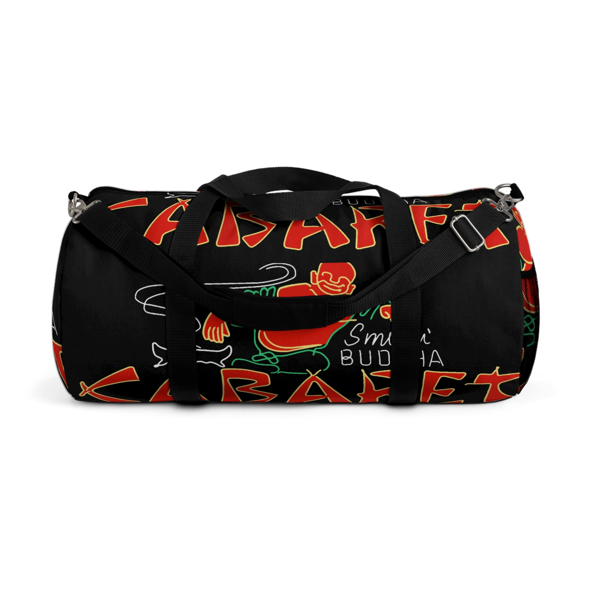 Retro Cabaret Duffel Bag — Neon Smokin' Buddha Travel Gym Bag