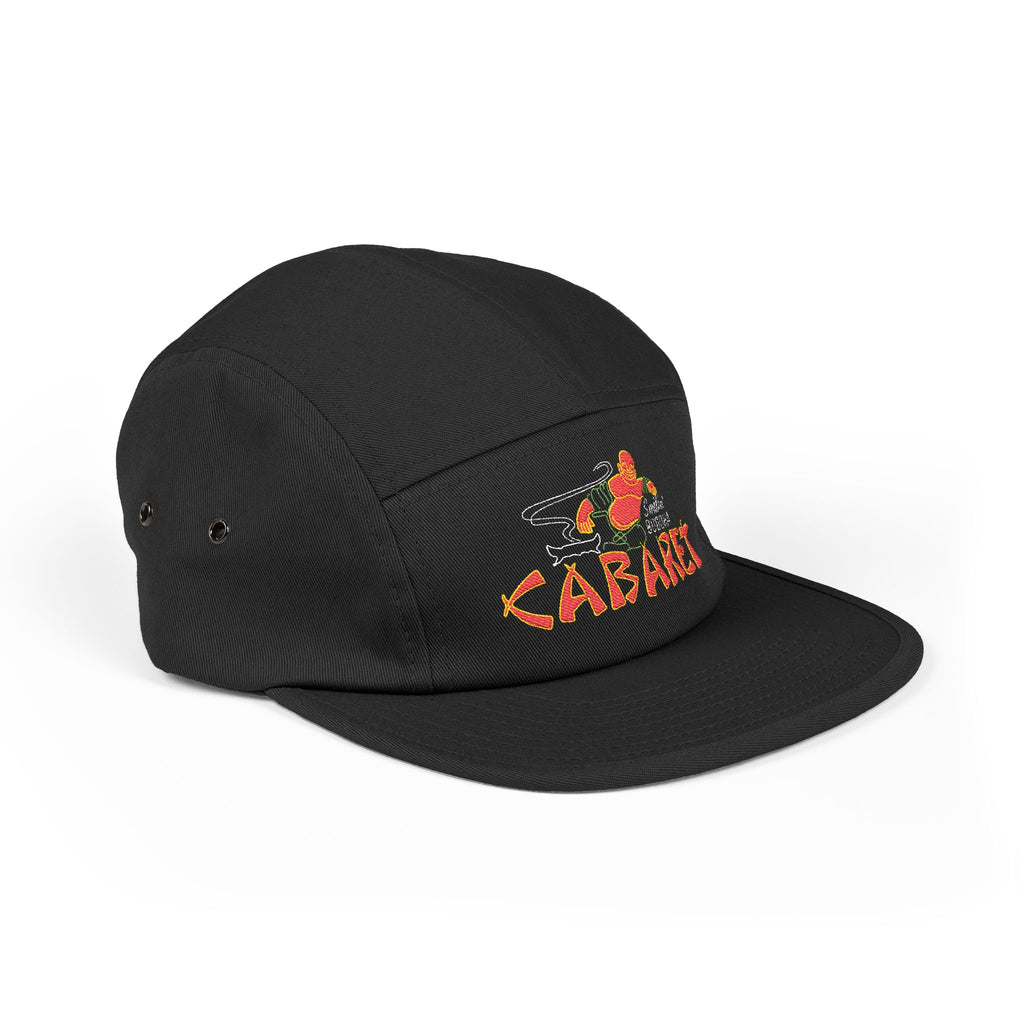 Embroidered 'Cabaret' 5-Panel Cap — Retro Stage Graphic Hat