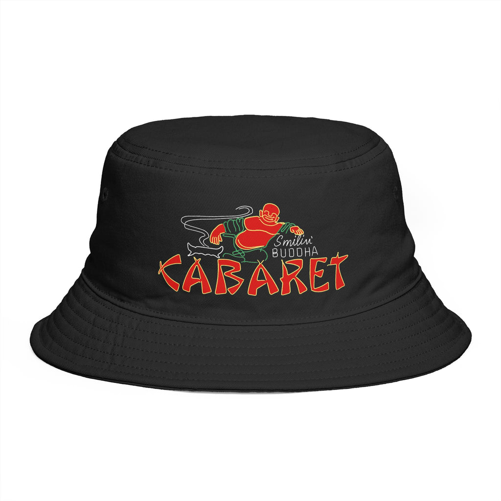Bucket Hat — Retro 'Smokin' Buddha Cabaret' Embroidered Festival Hat